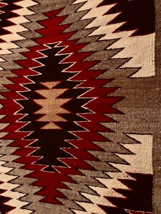 A Real Smoker of a NAVAJO RED MESA EYEDAZZLER RUG,  Untouched & 5