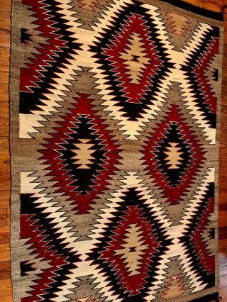 A Real Smoker of a NAVAJO RED MESA EYEDAZZLER RUG,  Untouched & 9