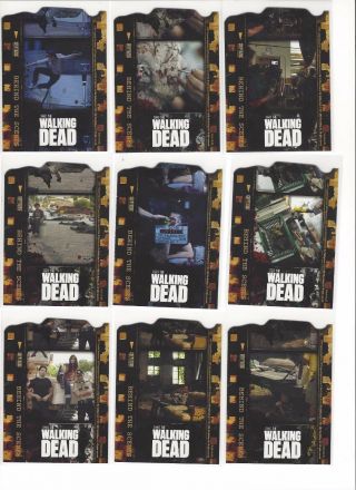 2011 Cryptozoic Walking Dead Season 1 Behind The Scenes 9 - Card Chase Set