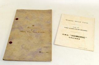 Souvenir Of A White Star Line Cruise Liner Rms Homeric Ship Brochure - 1934