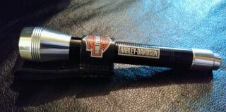 Harley Davidson Pen Style Aluminum 6 " Flashlight Push Button