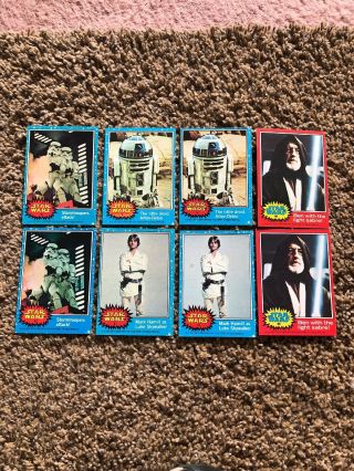 Star Wars Cards 1977 Blue 6 Red 2