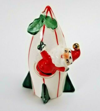 Holt Howard Santa In Rocket Christmas Shaker Single Ceramic Rare Hard To Find