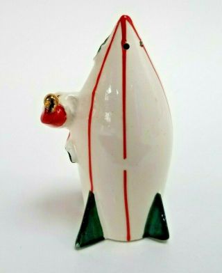 Holt Howard Santa In Rocket Christmas shaker single ceramic RARE Hard to find 3