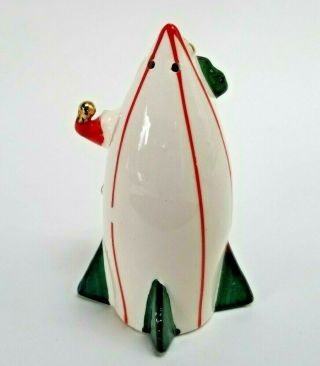 Holt Howard Santa In Rocket Christmas shaker single ceramic RARE Hard to find 4