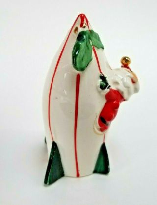 Holt Howard Santa In Rocket Christmas shaker single ceramic RARE Hard to find 6