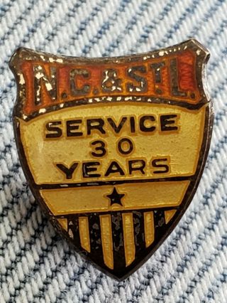 Vintage N.  C.  & St.  L (nashville,  Chattanooga & St.  Louis) Railway Pin 30 Service