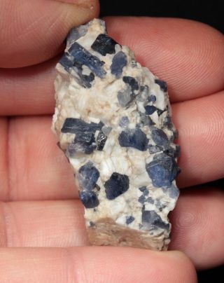 Deep Blue Sapphire Crystals in Matrix from Mogok,  Myanmar (Burma) - 4.  5 cm 6