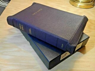 R.  L.  Allan 53c Kjv Longprimer First Edition Bible (2 Purple & 1 Navy Blue)