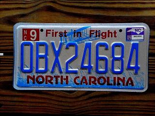 Gr8 North Carolina License Plate Tag Number Obx 24684 Classic Nc Outer Banks