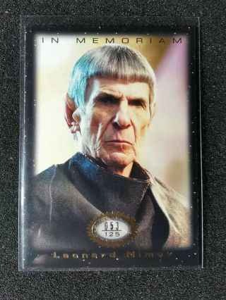 2017 Star Trek Beyond In Memoriam Leonard Nimoy As Spock 53/125 M10
