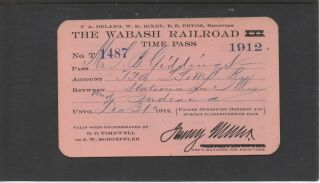 1912 Wabash Railroad - Time Pass