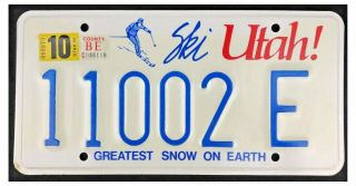 Utah 1990 Trailer License Plate 11002 E