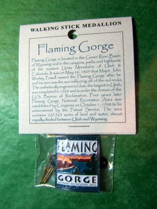 Flaming Gorge N R A Hiking Medallion Utah Travel Souvenir (h62)