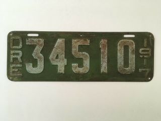 1917 Oregon License Plate 100 All Paint Priced To Sell