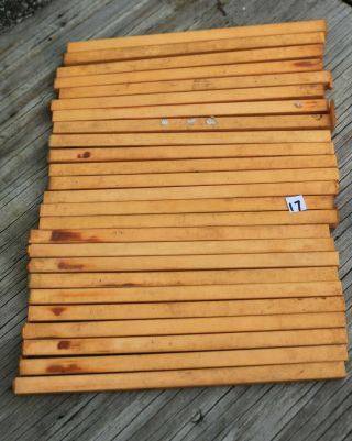 Bakelite Usa Yellow Square 25 Rods Each 209x10mm Total Weight 690 Gr No Cracks