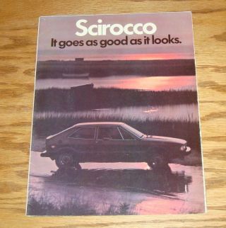 1978 Volkswagen Vw Scirocco Foldout Sales Brochure Large Poster 78