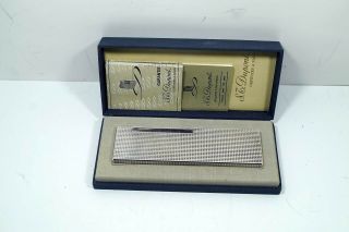 Rare Large S.  T.  Dupont Silver Plated Table Lighter (nm) Box & Papers B284