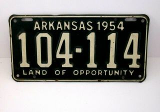 1954 Arkansas License Plate Tag Car Automobile Estate Find Fast
