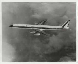 Large Vintage Photo - Eastern Airlines Dc - 8 N8759 In - Flight