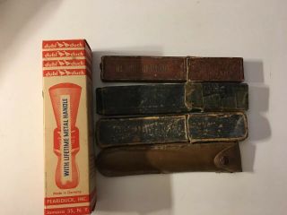 Vintage Straight Razors And Dubl Duck Brush