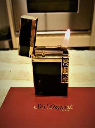 St Dupont Lighter 14k Limited Edition One Of One,  Custom Diamond Rolling Wheel,