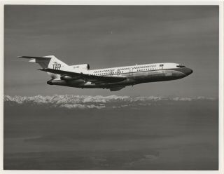 Large Vintage Photo - Tap Transportes Aereos Portugueses B727 In - Flight