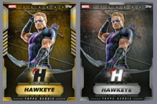 Topps Marvel Collect Digital July Heroic Vip Hawkeye Silver & Gold Motion