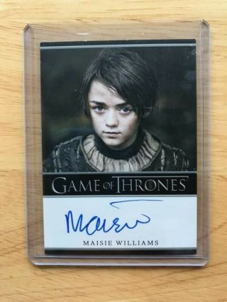 Game Of Thrones Season 2 Maisie Williams As Arya Stark Autographed Card