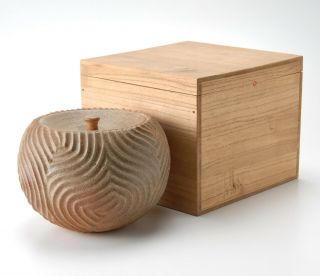EB153 Japanese Studio Pottery Mashiko Ware Water Pot w/ Box by Gerd Knapper 11