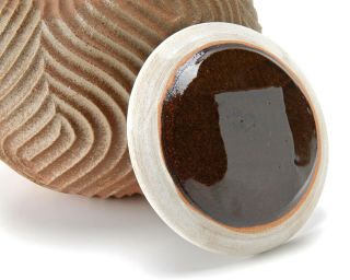 EB153 Japanese Studio Pottery Mashiko Ware Water Pot w/ Box by Gerd Knapper 9