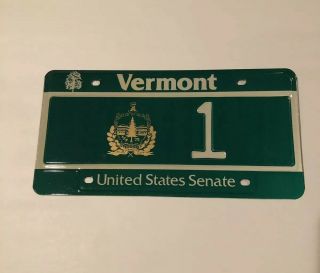 Vermont License Plate United States Senate 1