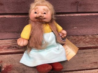 Vtg Curious Characters Gnome Soft Sculpture Elder Of The Dwarfs Doll By Jana