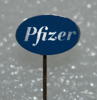 Pfizer American Pharmaceutical Company Viagra Blue Pill Vtg Stick Pin Badge