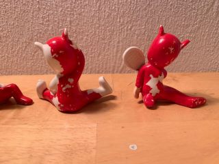 Vintage Christmas Holloween Pixie Elf Red Devil Ceramic Figurines JAPAN 5