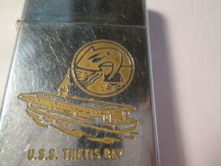 Vintage Zippo Lighter U.  S.  S.  Thetis Bay LPH - 6 Mililtary Aircraft Carrier 3