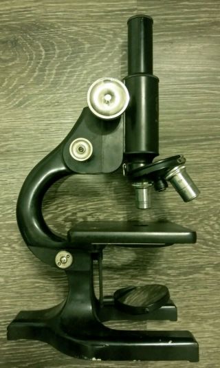 Vintage Spencer Buffalo Microscope W/ 10x,  44x Objectives