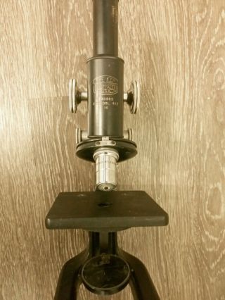 Vintage Spencer Buffalo Microscope w/ 10x,  44x objectives 2