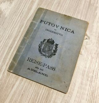 Rare 1890 Passport Of Dalmatia,  Croatia & Slavonia During Franz Josef I Reign