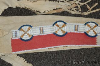 NEZ PERCE BEADED AND QUILLED LEGGINGS 3