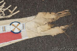 NEZ PERCE BEADED AND QUILLED LEGGINGS 4