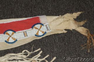 NEZ PERCE BEADED AND QUILLED LEGGINGS 5