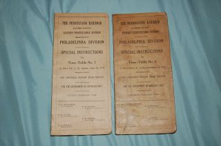 Pennsylvania Railroad Phila Division Special Instructions 1944,  1945.