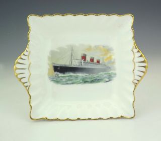 Vintage Crown Staffordshire Porcelain - Cunard Queen Mary Liner Bowl