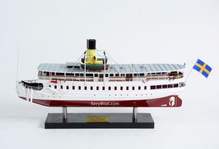 Ss Blidosund (blidösund) Passenger Ship 19 " Handmade Wooden Ship Model