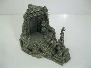 Designer Series Pewter Mountain Castle Entrance And Princess 9 " Tall