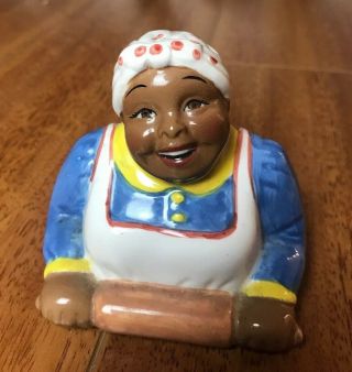 Vtg 90’s Aunt Jemima 3” Shaker Salt/pepper/sugar/spice Baking Time Clay Art