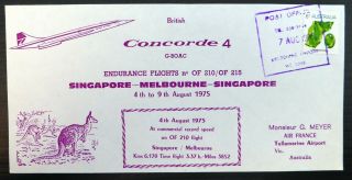 Australia 1975 Concorde Singapore To Melbourne Endurance Bm176