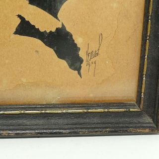 Dai Vernon Hand Cut Silhouette signed 1929 in frame 2