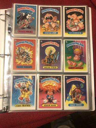 1985 85 Gpk Usa Garbage Pail Kids Series 1 Complete Master Set 82 Cards Os1